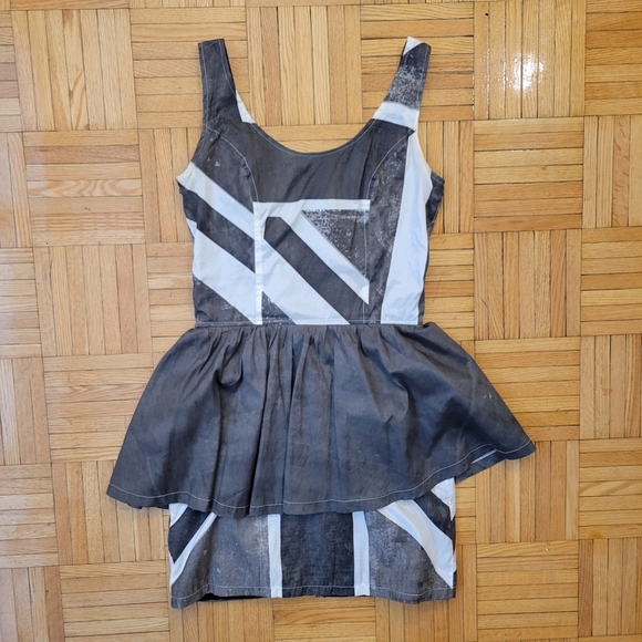 Religion Silk Party Dress with Peplum and Zipper Detailing - Picture 3 of 6